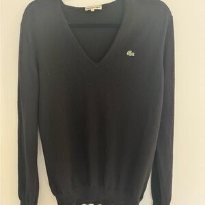 Lacoste Men's Charcoal V-Neck Sweater